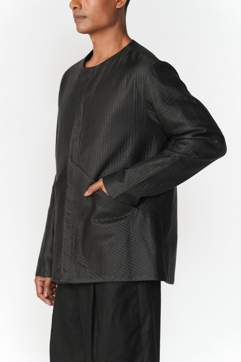 Short Mashru Jacket jacket/overlay by Turn Black in black for men Worldwide