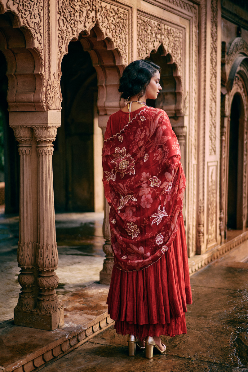 PH-2475 
Anarkali 
Skirt 
Dupatta Set by Paulmi & Harsh for women Worldwide