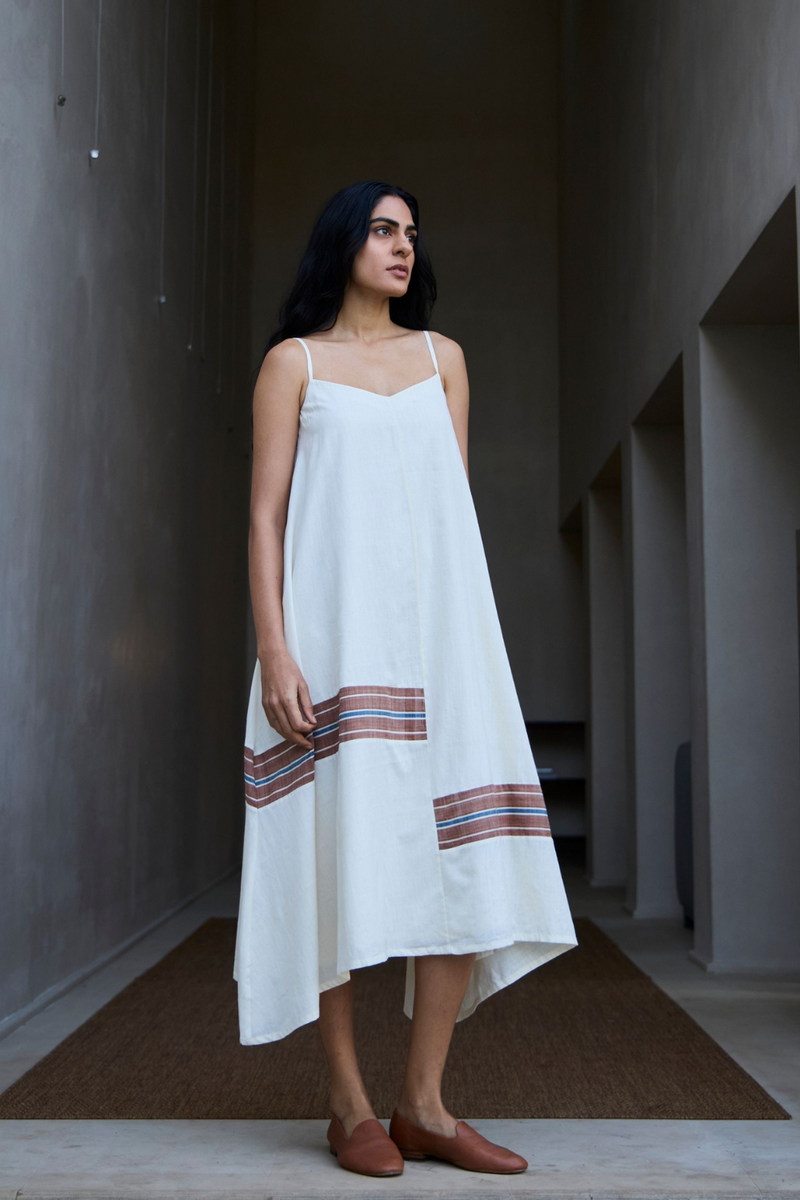 Jane Handwoven Striped Maxi Dress cotton by The Summer House in multi color for women Worldwide