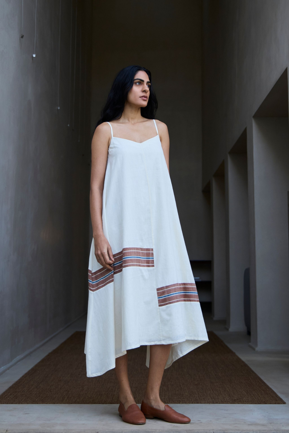 Jane Handwoven Striped Maxi Dress