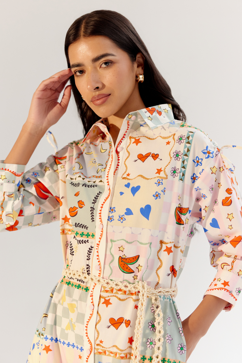 Alba Maxi - Boardgame poplin by NOIB for women Worldwide