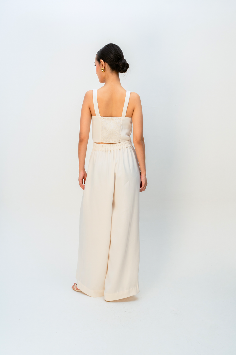 DAYLIGHT EASE TROUSER crepe pant/trouser by Ode to Odd in off white for women Worldwide