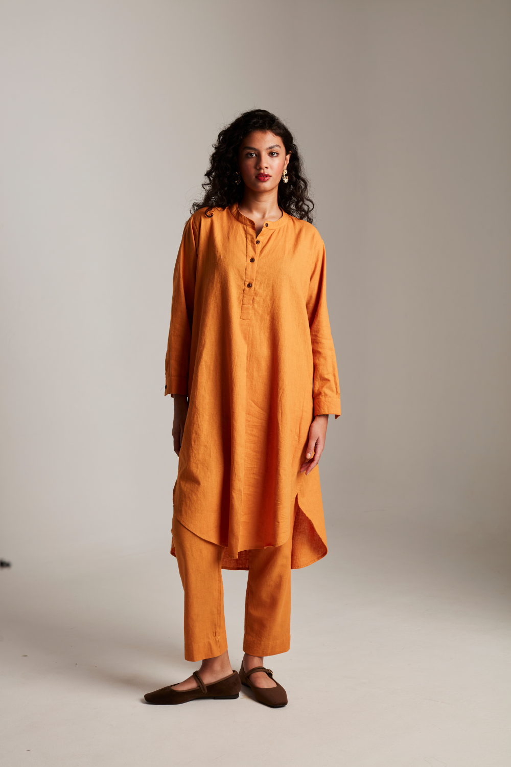 Mango Co-Linen Round Hem Kurta