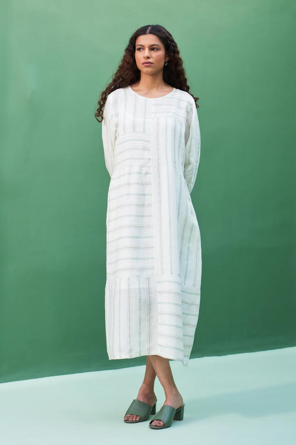 Kwan Striped Linen Dress
- Mint