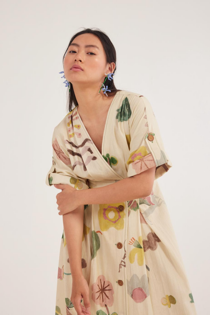 Noa Wrap Dress cotton by JodiLife for women Worldwide