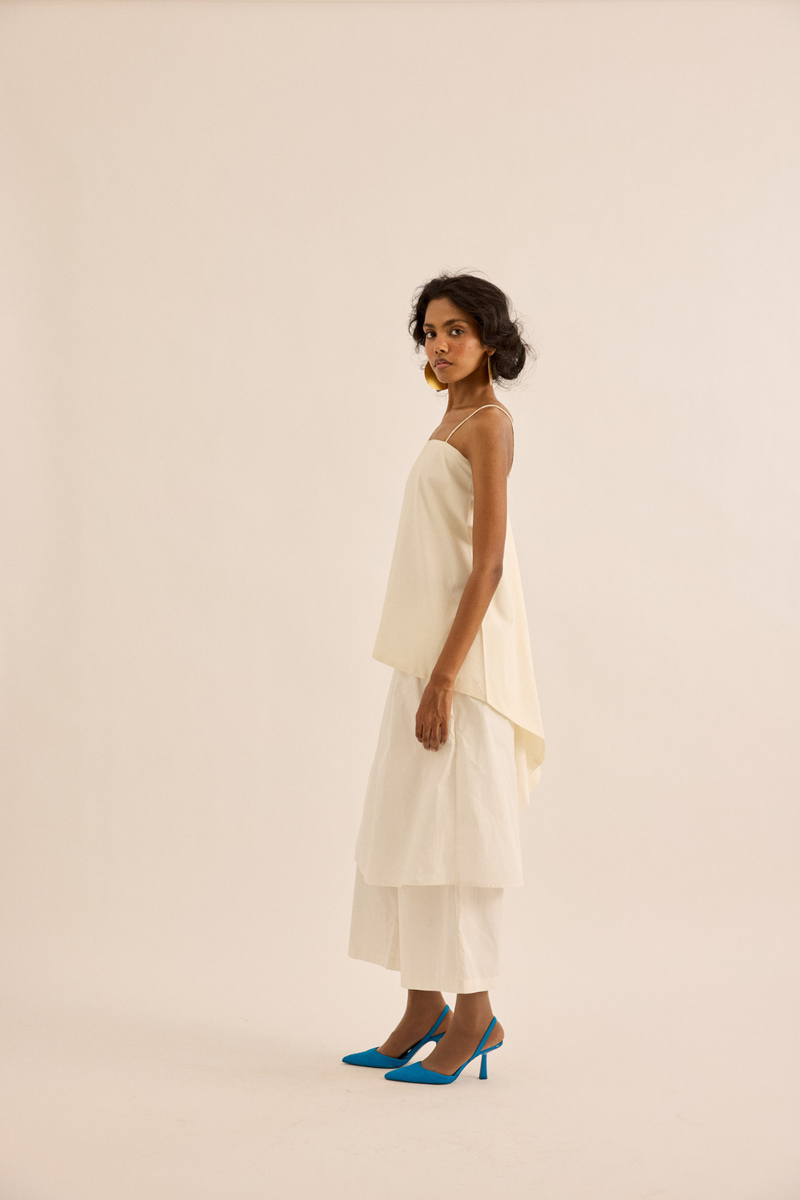 Casper Pants mul pant/trouser by Khara Kapas in ivory for women Worldwide