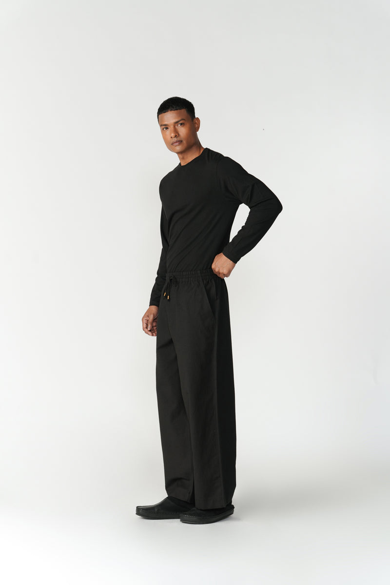 Ease Trousers pant/trouser by Turn Black in black for men Worldwide