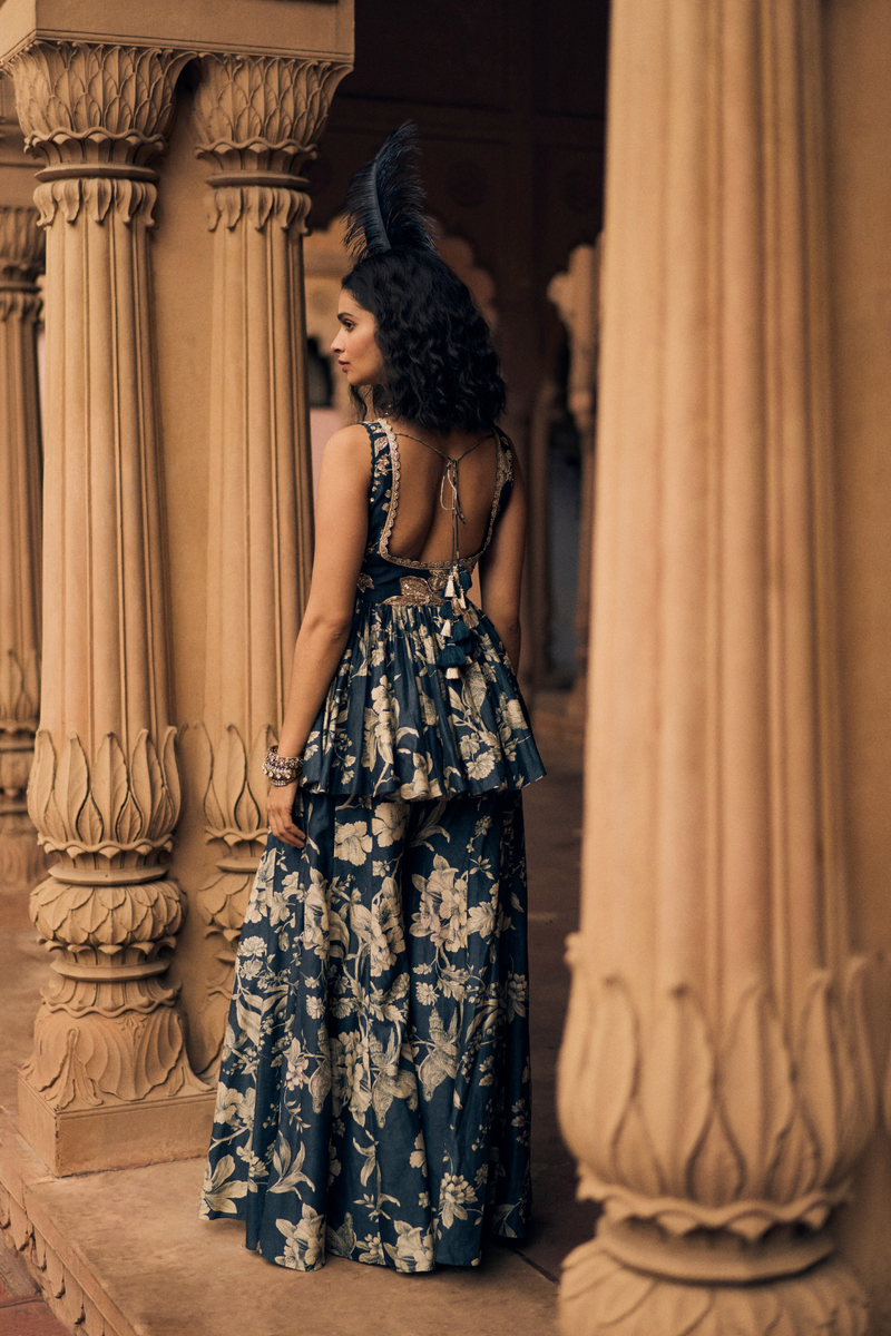 PH-2491 
Peplum 
Palazoo Set by Paulmi & Harsh for women Worldwide