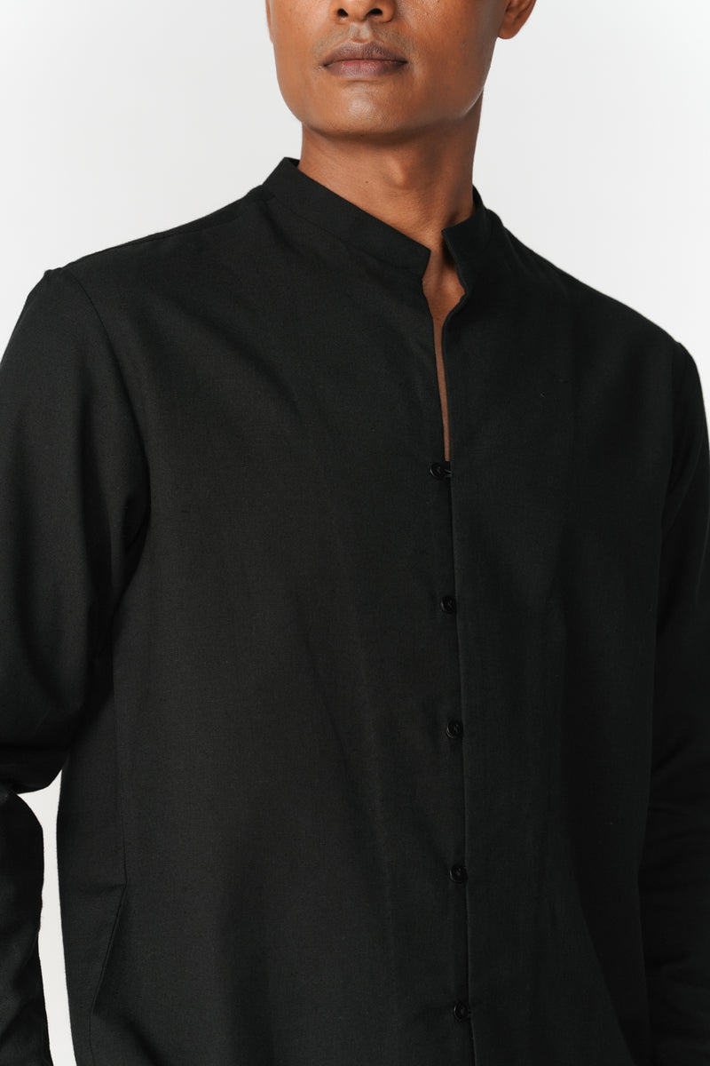 Relaxed Cotton Shirt top/shirt by Turn Black in black for men Worldwide