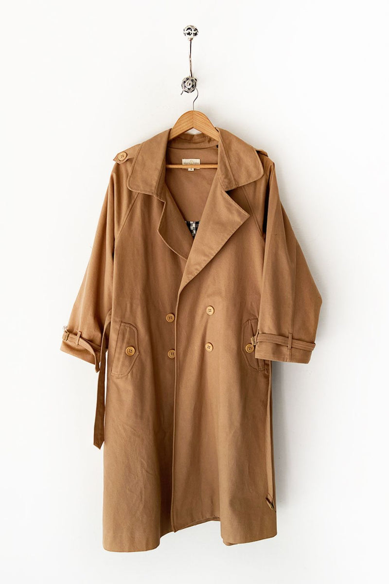 Latte Trench Coat Jackets & Overlays by Khara Kapas for women Worldwide