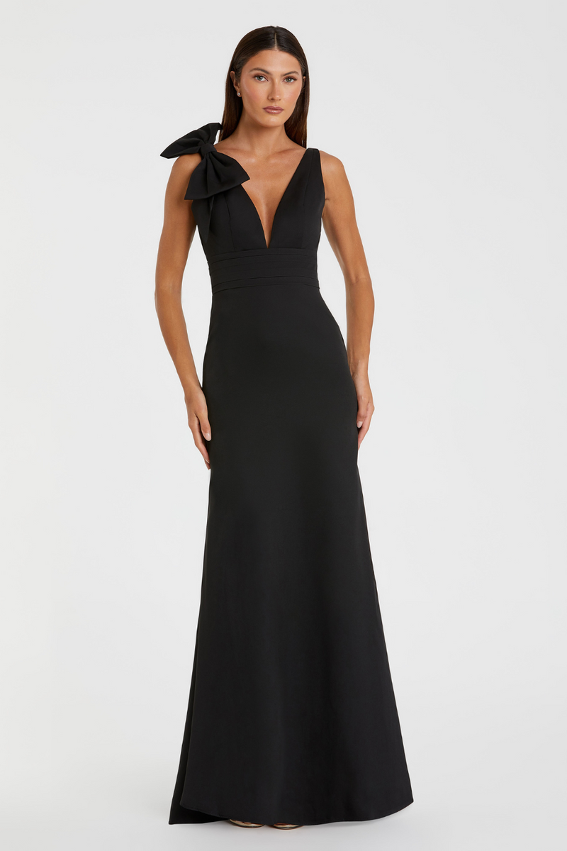 49454-Mermaid Gown-Black by Mac Duggal in black color for women Worldwide