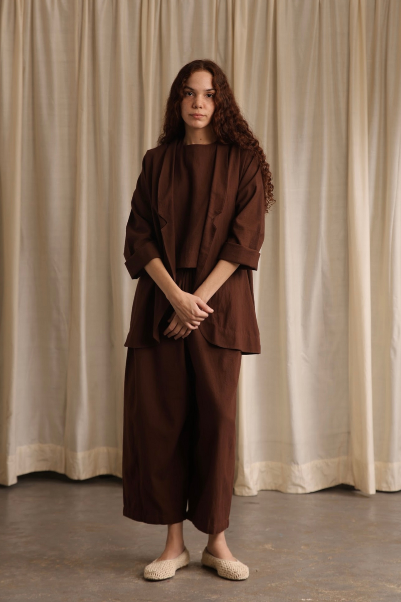 Juna Jacket cotton by MASON AND MILL in brown color for women Worldwide