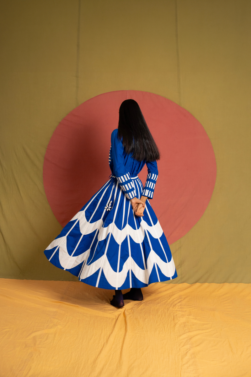 Scala Simp Skirt-Blue and White