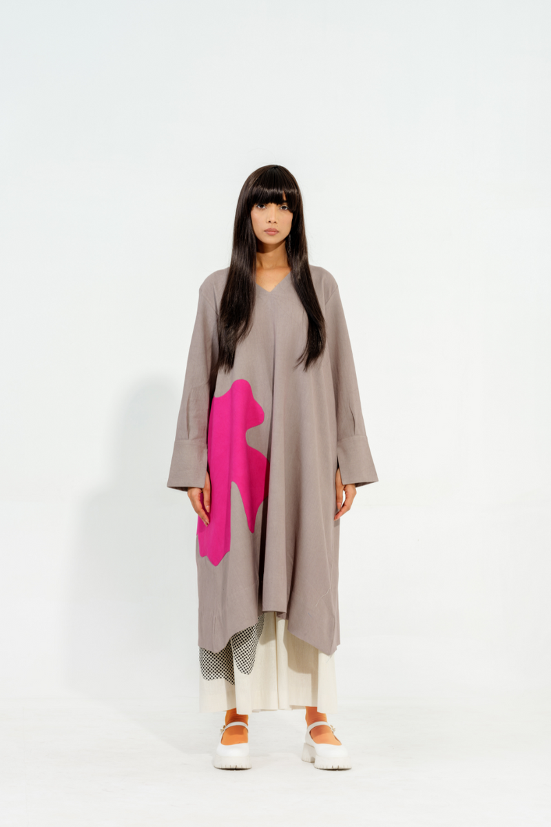 Cinnamon Tunic cotton matty kaftans and tunics by Stoique in grey, pink for women Worldwide