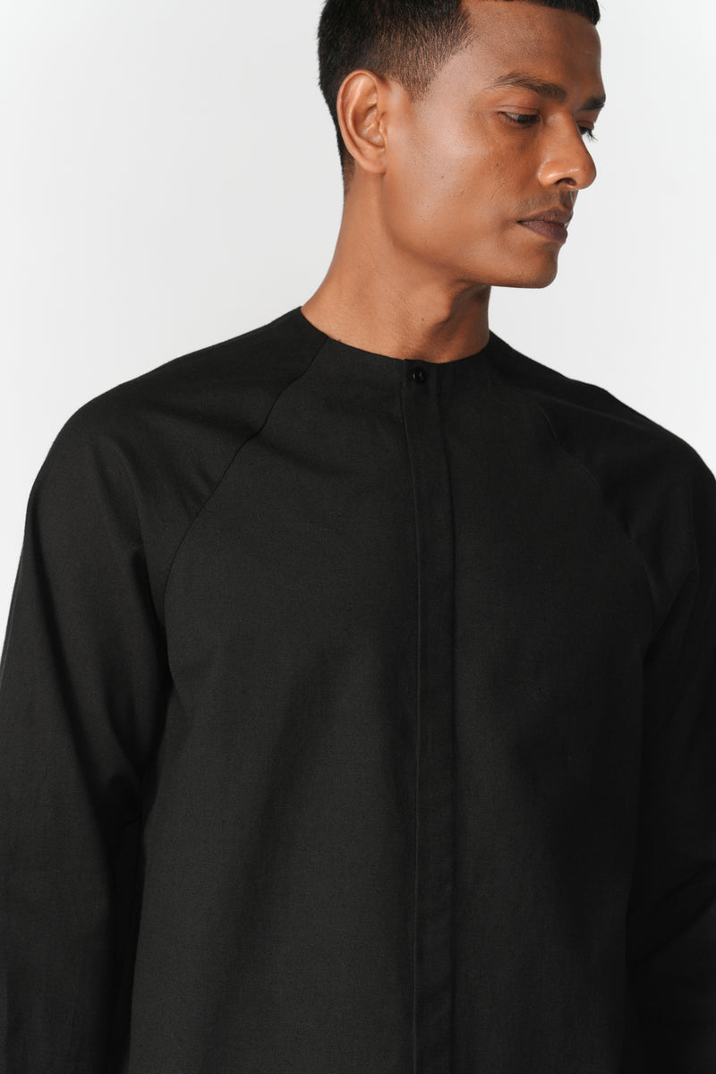 Raglan Shirt top/shirt by Turn Black in black for men Worldwide