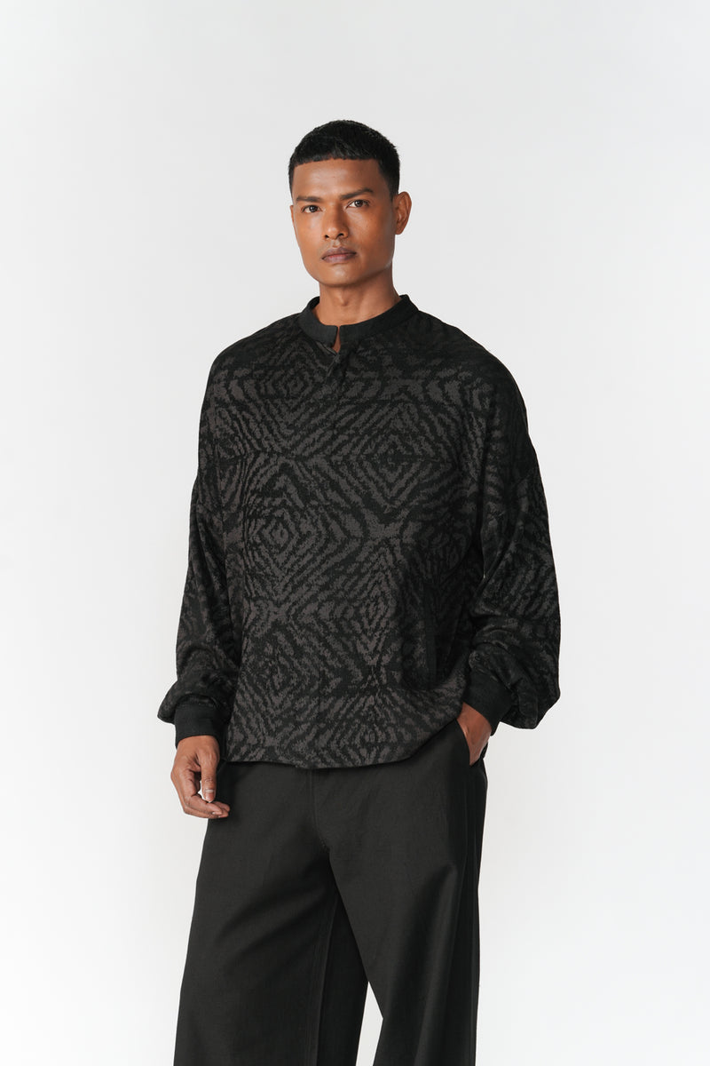 Jacquard Short Jacket jacket/overlay by Turn Black in black for men Worldwide