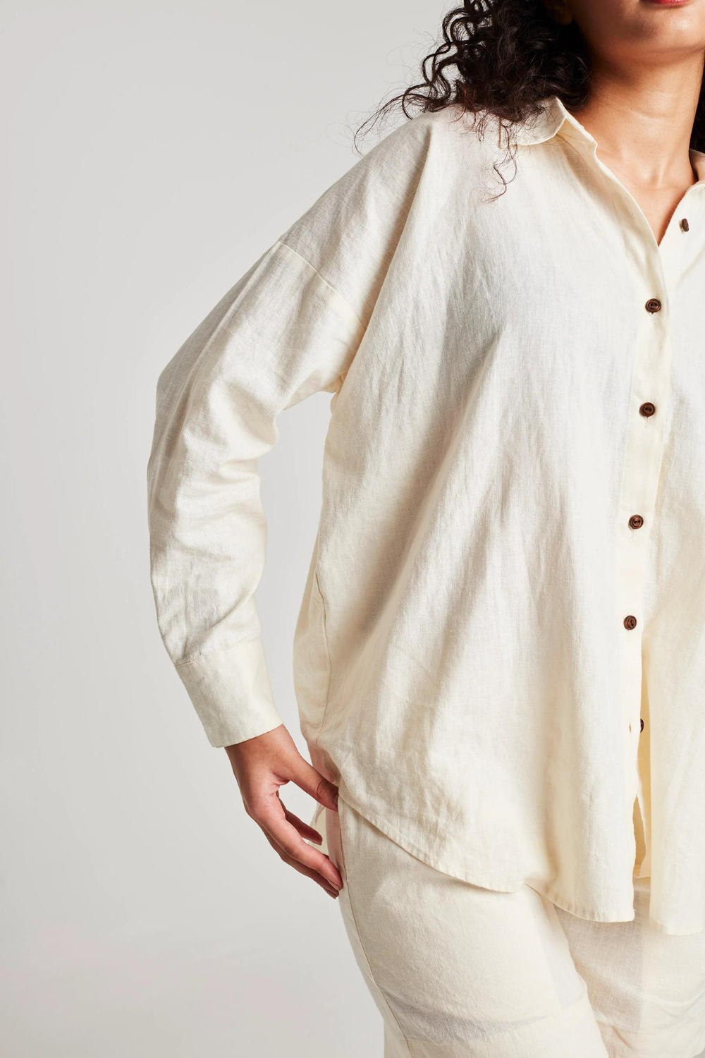 Vanilla Co-Linen Classic Shirt set