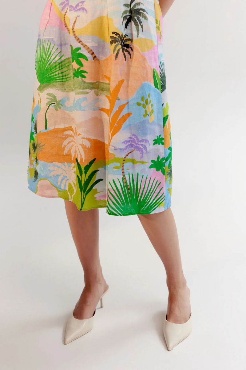 Ariel Midi - By the Sea linen by NOIB for women Worldwide