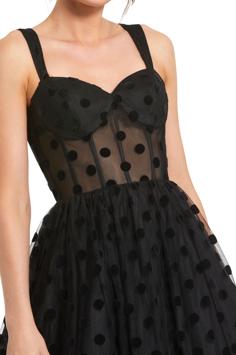 27539-A-Line Midi Dress-Black by Mac Duggal in black color for women Worldwide