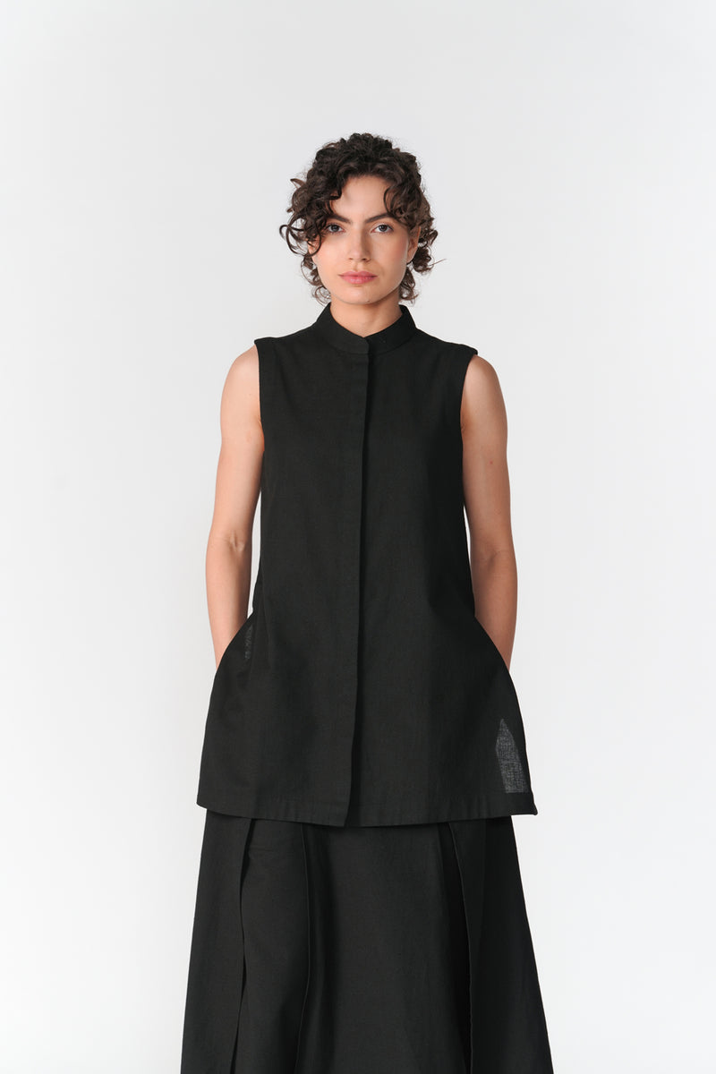 High-Low Shirt top/shirt by Turn Black in black for women Worldwide