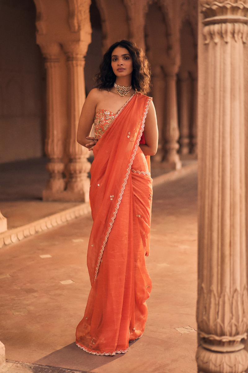 PH-2462 
Blouse 
Saree Set by Paulmi & Harsh for women Worldwide