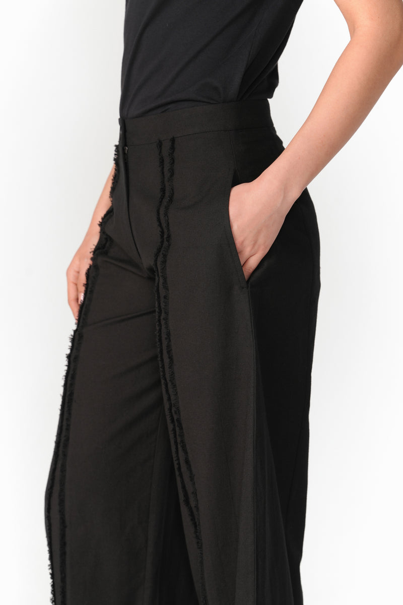Barrel Slot Seam Pants pant/trouser by Turn Black in black for women Worldwide