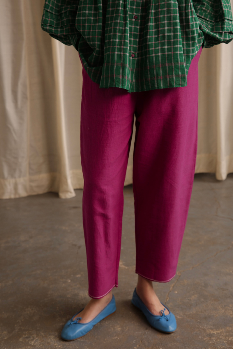 Luca Pants cotton by MASON AND MILL in pink color for women Worldwide