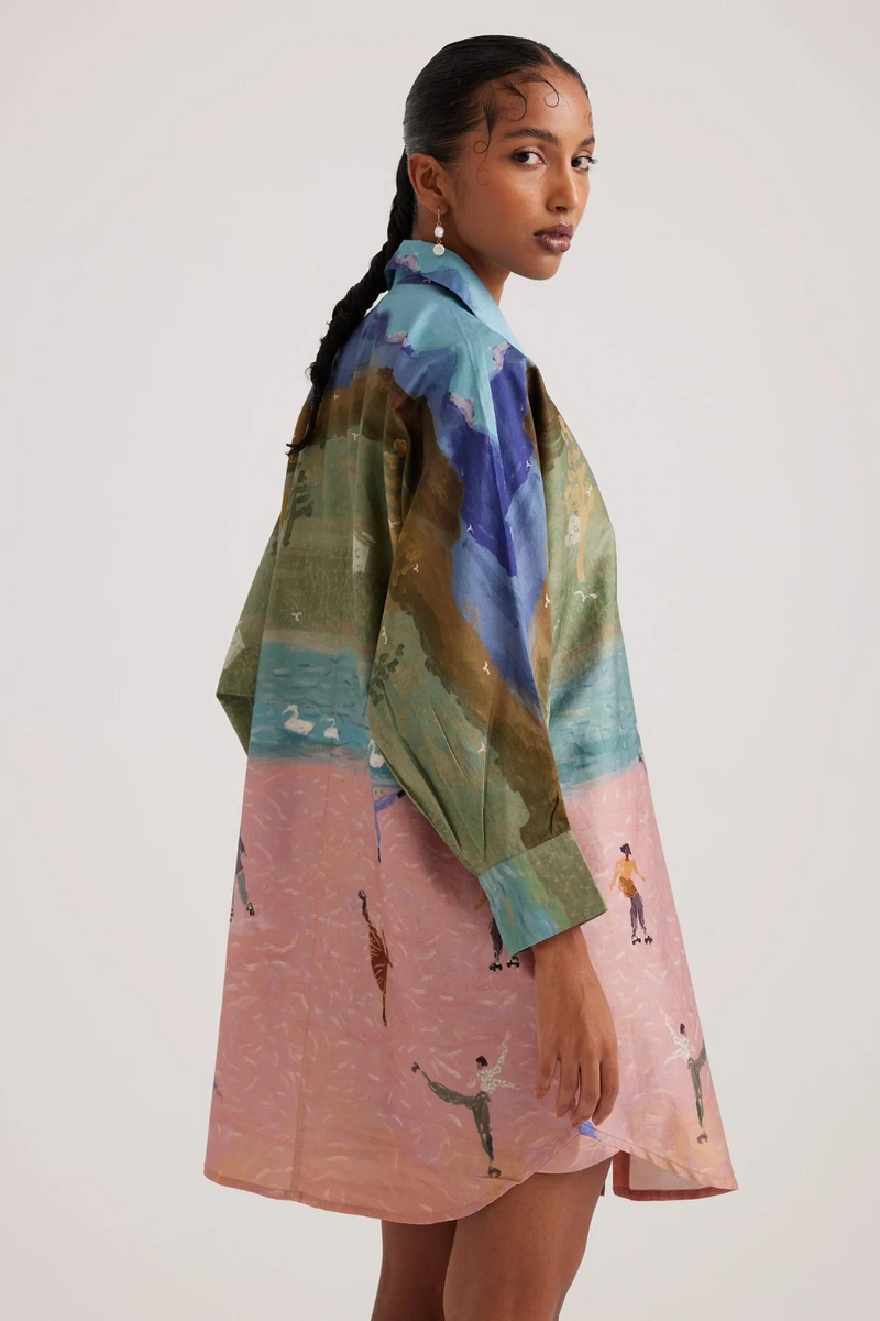 Como Long Shirt-Skater satin by CORD for women Worldwide