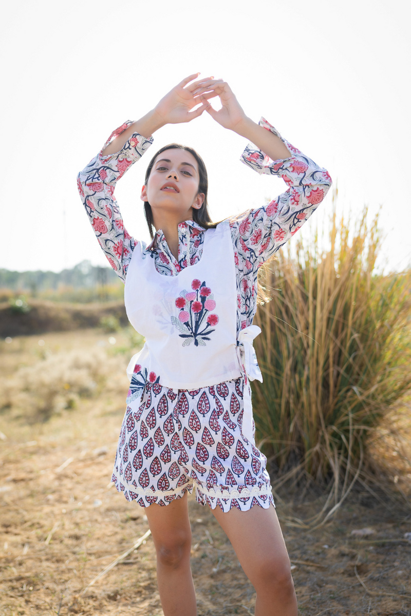 Sangria cotton by Marche in ivory color for women Worldwide