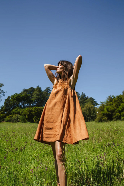 Noon day dress-Brown