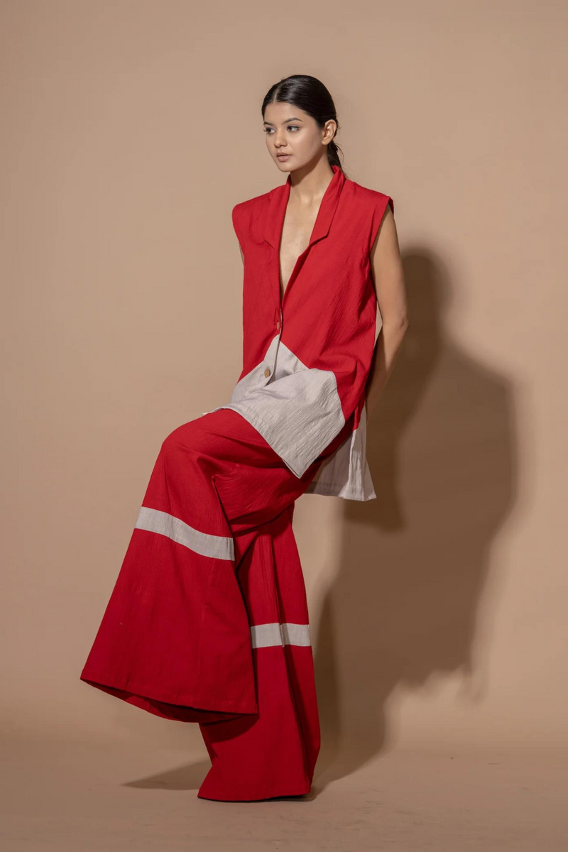 Dill Jacket viscose lycra jackets and overlays by Stoique in red, beige for women Worldwide