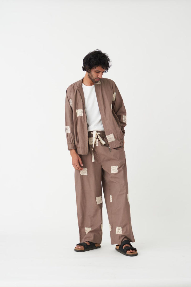 EMB. DRAWSTRING PANT - CEDAR