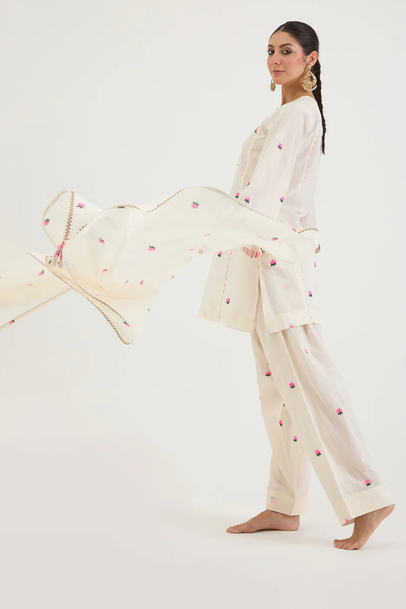 LOTUS DUPATTA cotton by AAVIDI for women Worldwide