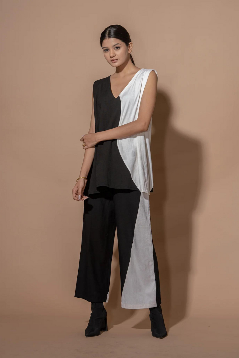 Sage Pants viscose lycra pants/trousers by Stoique in black, off white for women Worldwide