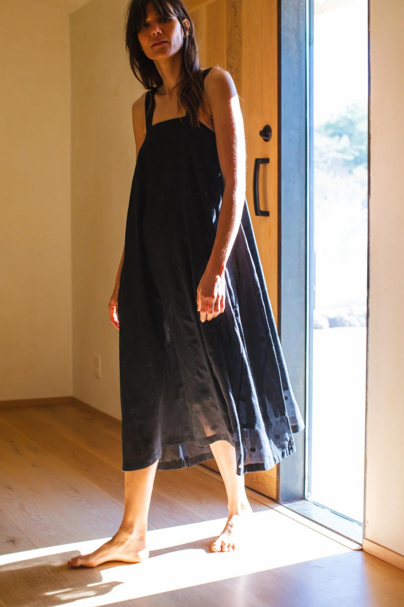 Everywhere Dress/ Vacation dress / Weekend dress-Black 100% cotton by World of Crow in black color for women Worldwide