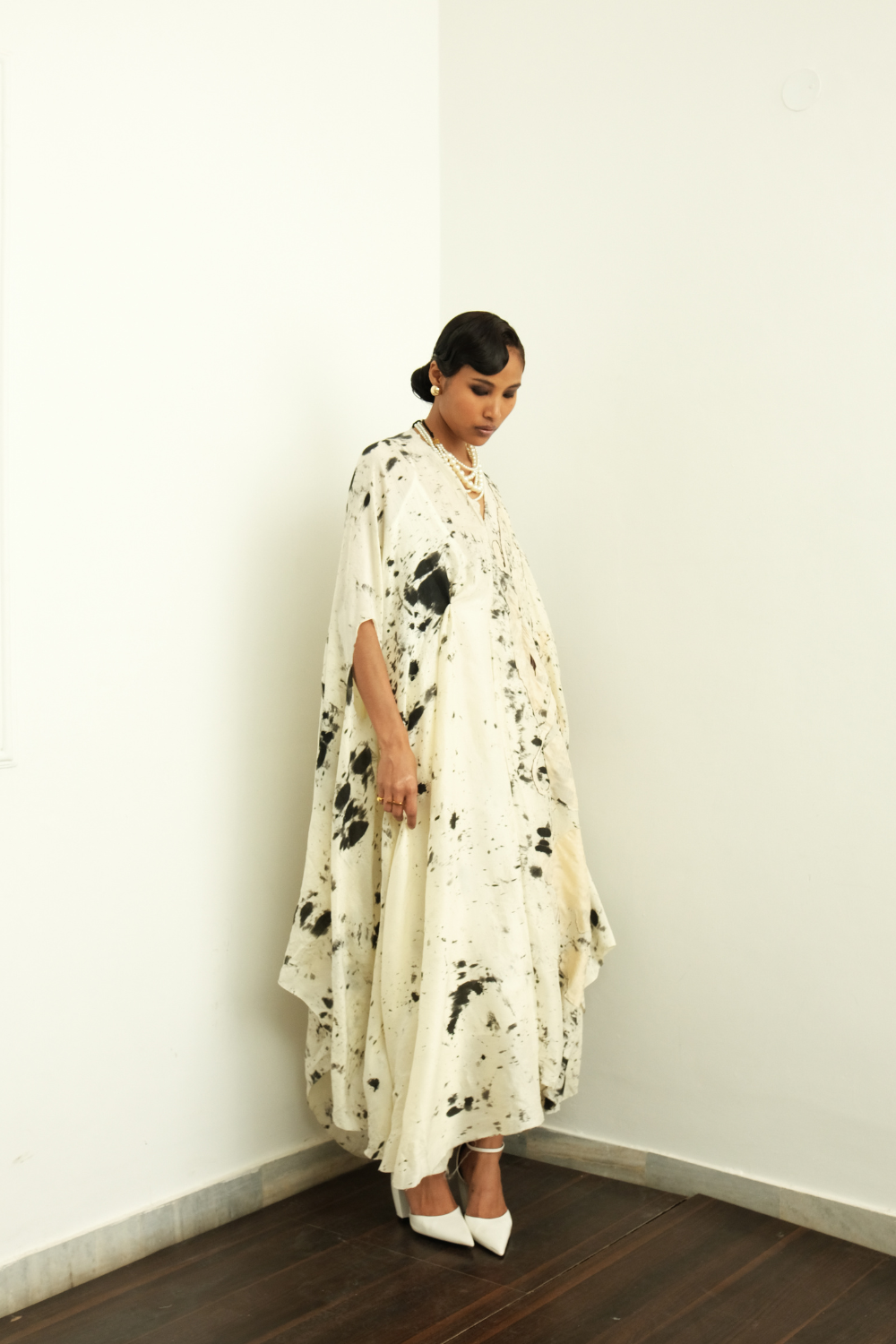 Hand - Painted BWC Drape Dress