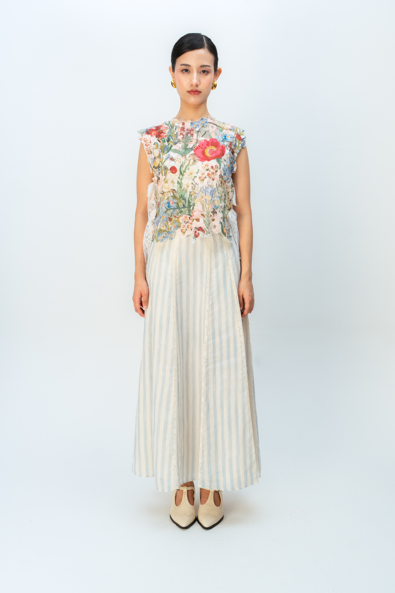 MORNING DEW BIB linen jacket/overlay by Ode to Odd in multi for women Worldwide