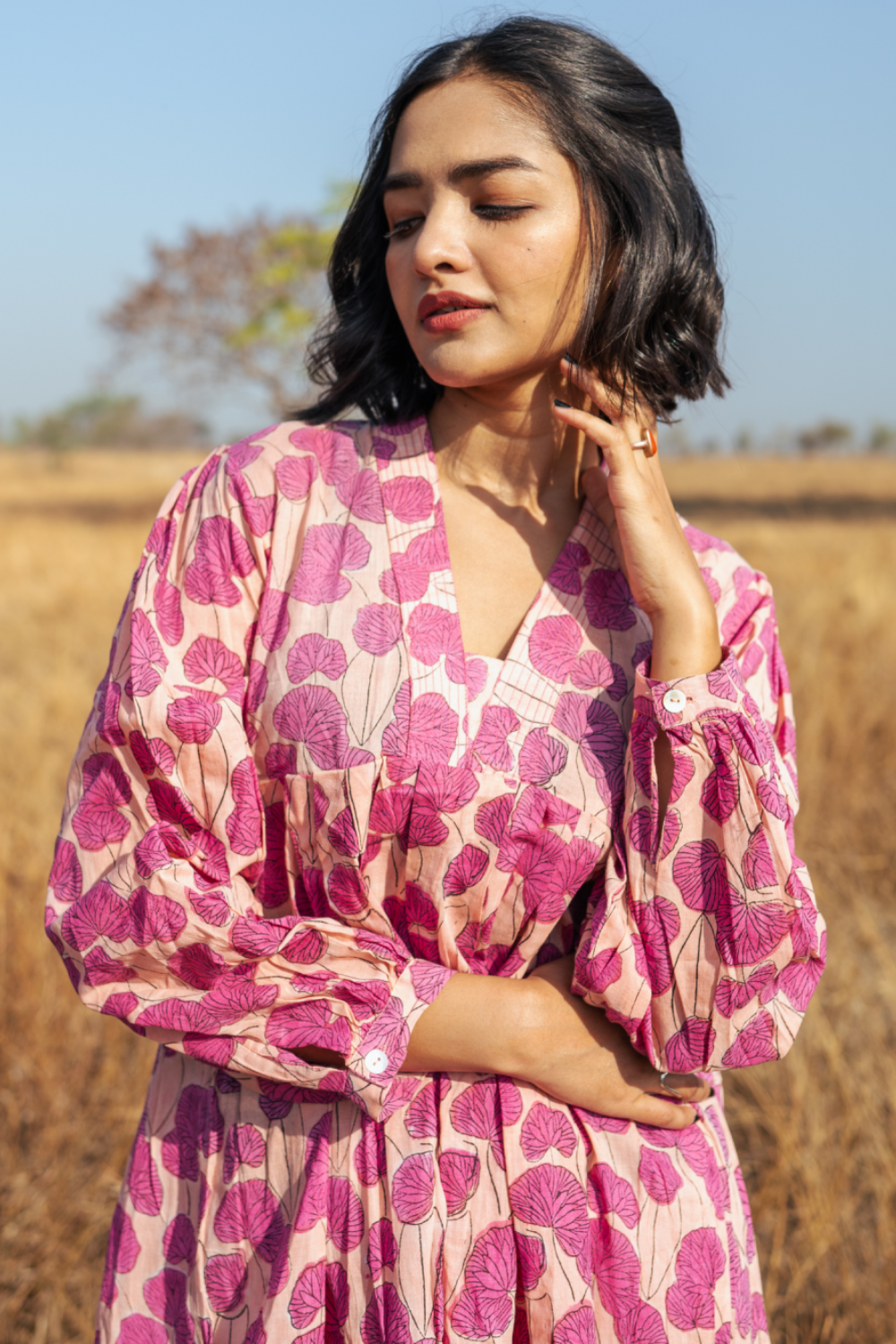 Mussoorie Dress - Handblock Printed Cotton Dress