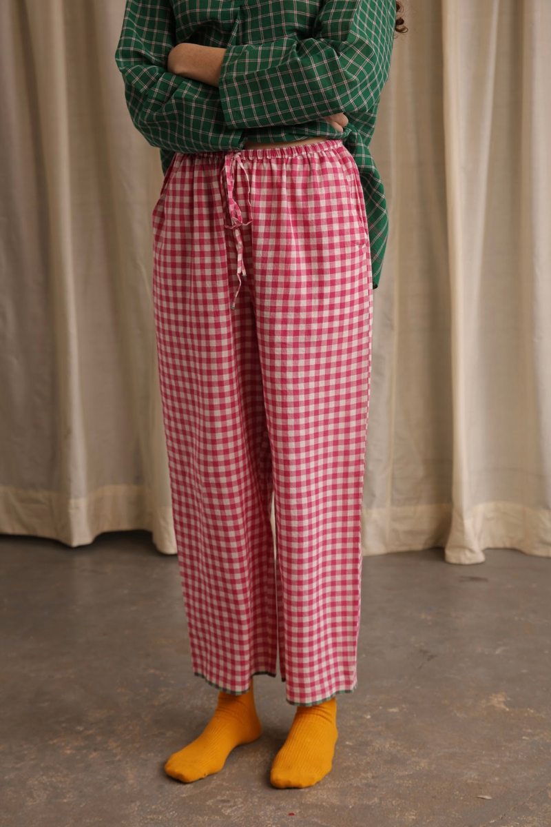 Joey Pants cotton by MASON AND MILL in pink color for women Worldwide
