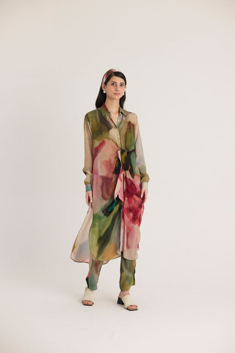 TILLY WRAP KURTA SET mul by Yam in multi color for women Worldwide