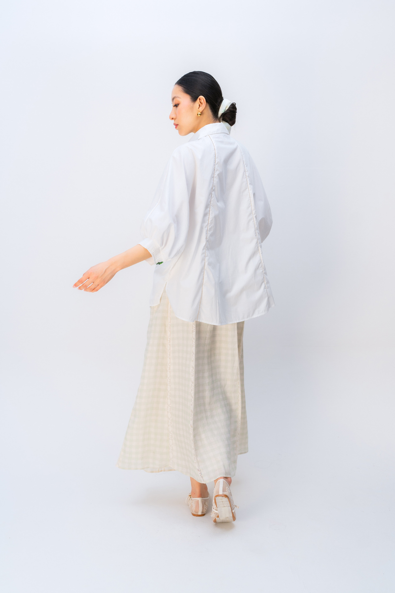PEONY DREAM SHIRT poplin top/shirt by Ode to Odd in off white for women Worldwide