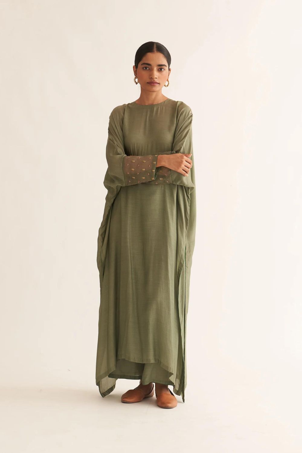 AYANA SAGE GREEN KAFTAN SET