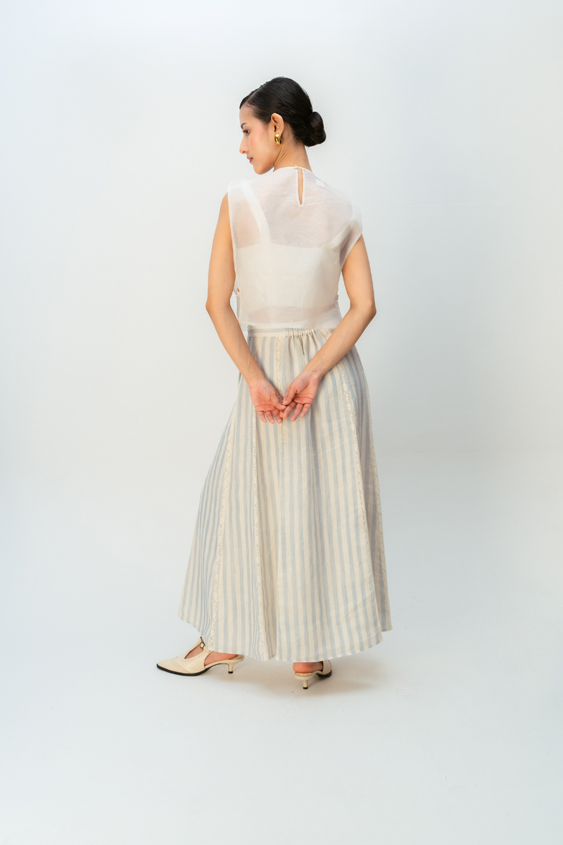 VANILLA BLOOM BIB silk organza jacket/overlay by Ode to Odd in off white for women Worldwide