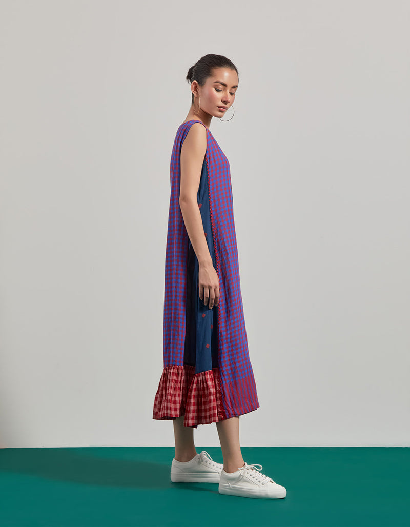 Elysian True Blue Dress gamcha dress by 145 East in blue, purple for women Worldwide