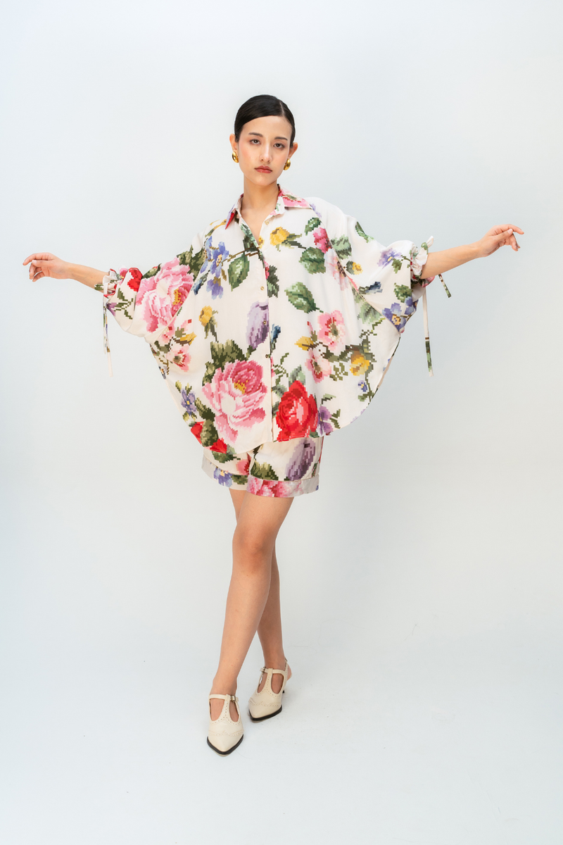 FIRST LIGHT CO-ORD SET crepe co-ord set by Ode to Odd in multi for women Worldwide
