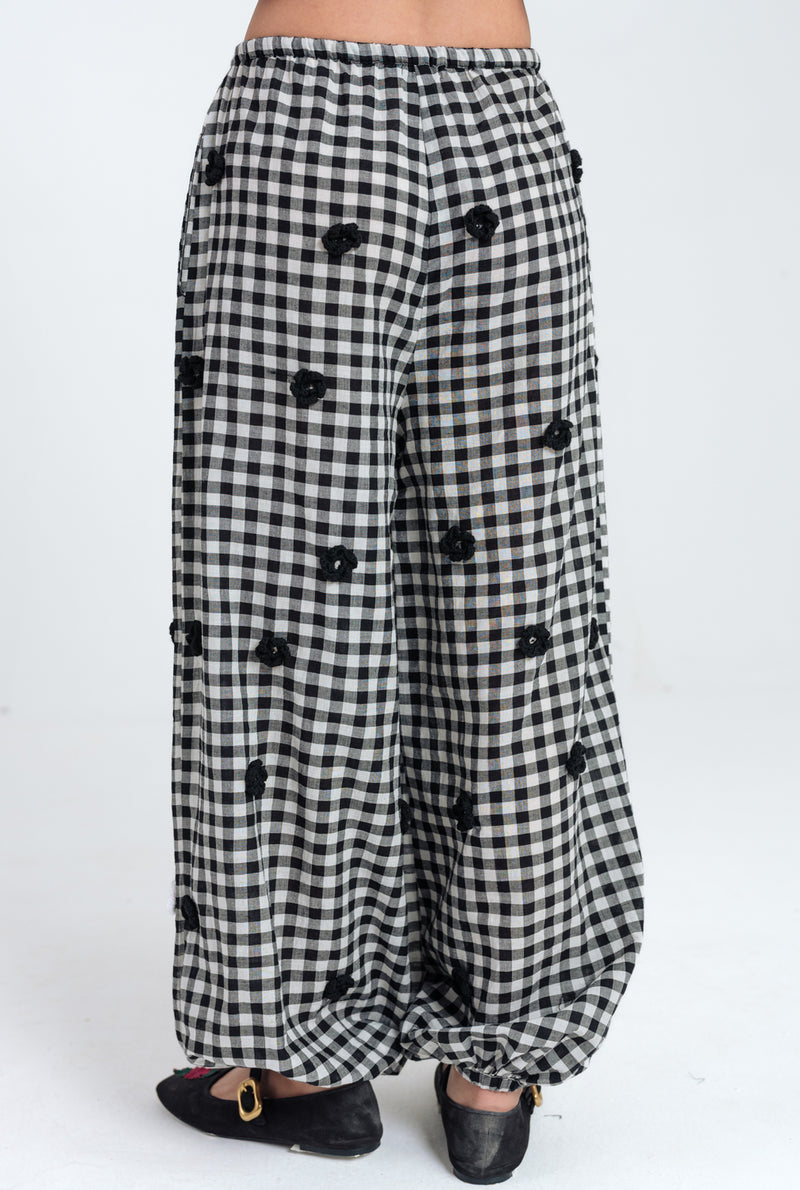 Groove Handloom Balloon Pants handwoven cotton pant/trouser by JodiLife in black, white for women Worldwide
