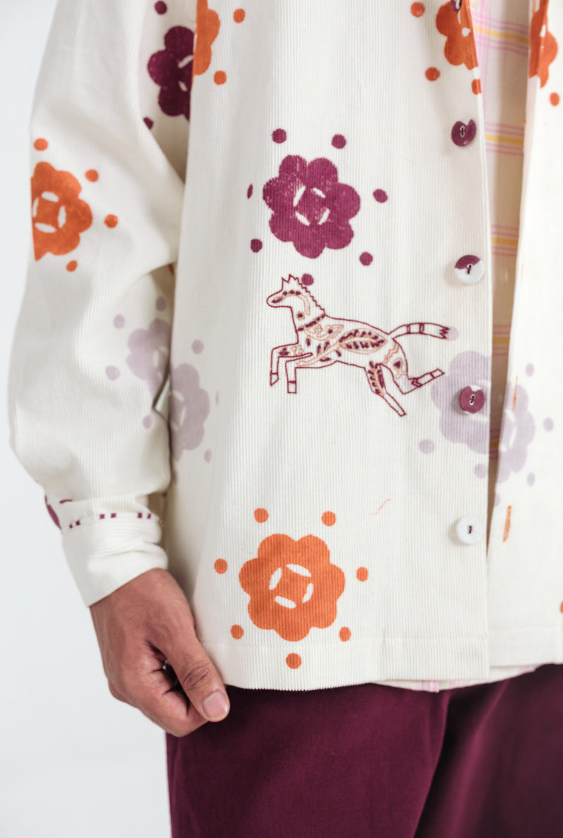 Thandai Cordoury Shacket corduroy jacket by Jodi Men in white for men Worldwide