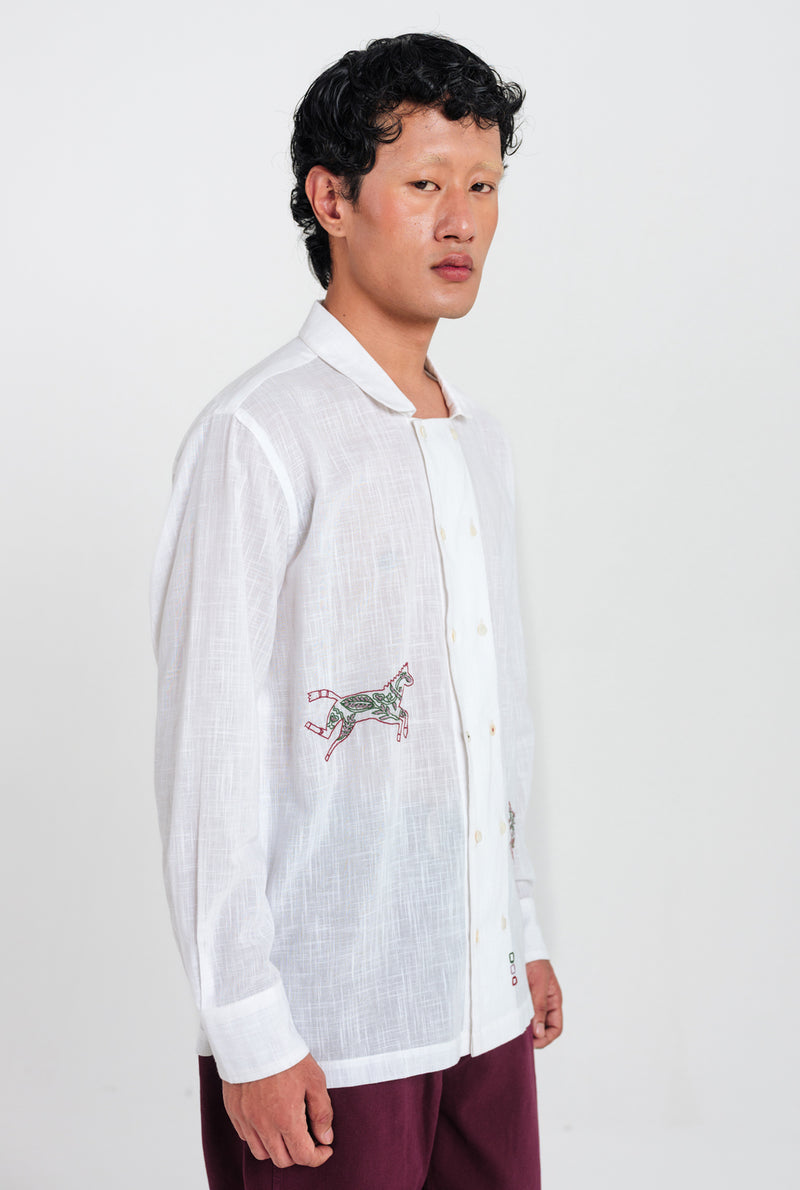 Moon Dance Shirt cotton shirt by Jodi Men in white for men Worldwide