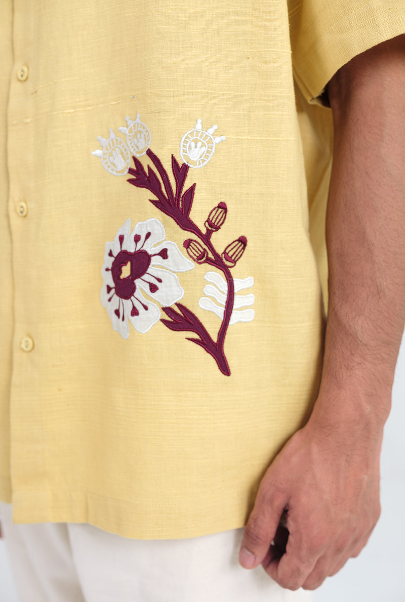 Aamras Shirt kala cotton shirt by Jodi Men in yellow for men Worldwide