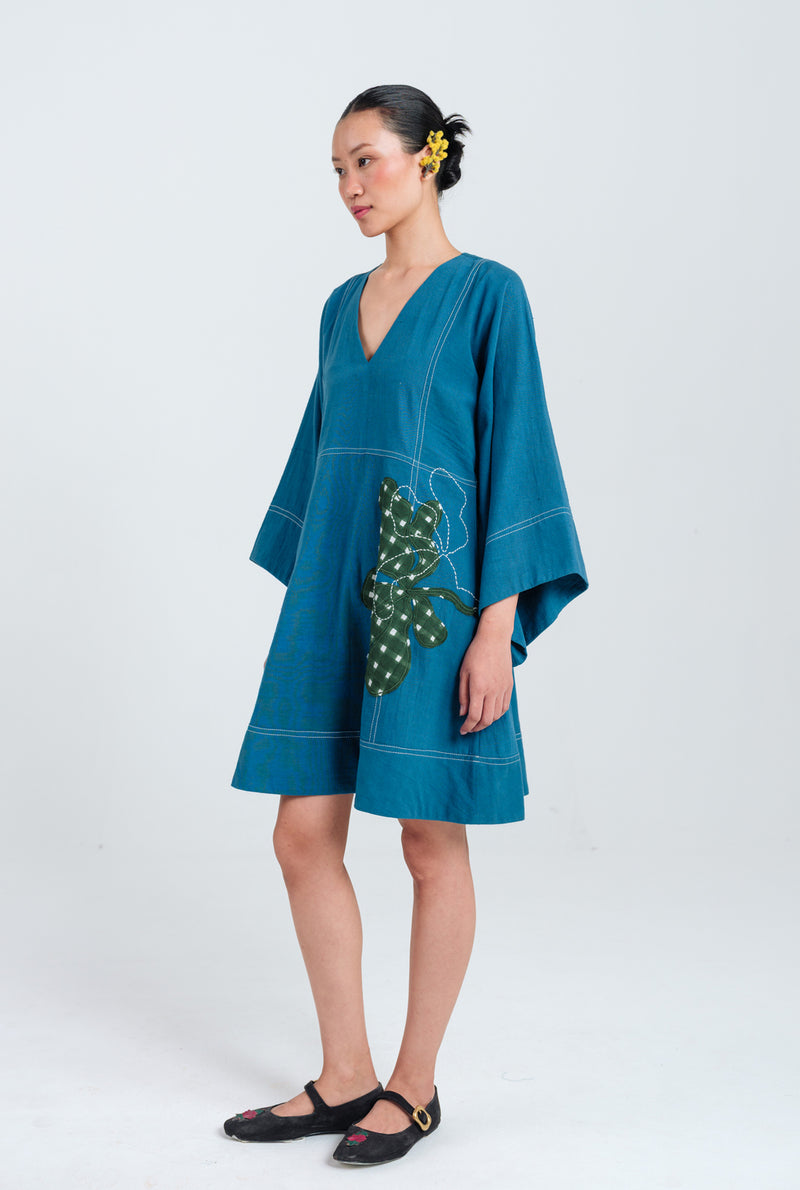 Ether Shift Dress kala cotton dress by JodiLife in blue for women Worldwide